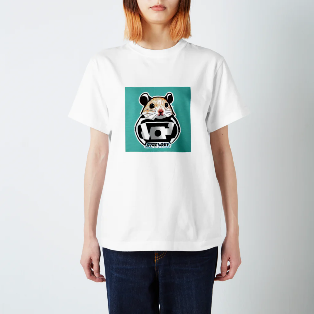 AI画家『Stable Diffusion』Shopのスター・ウォーズ風なハムスター🐹 スタンダードTシャツ