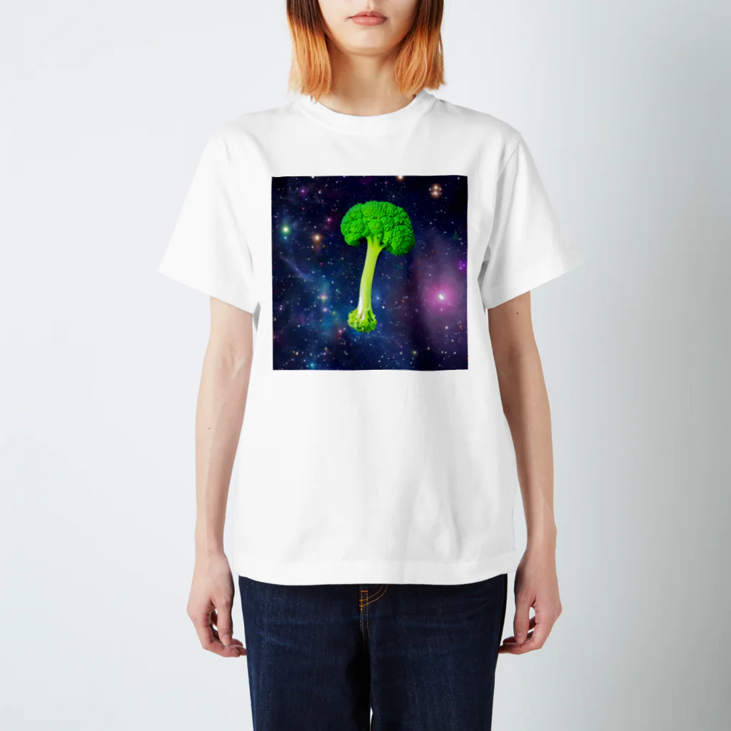 AI画家『Stable Diffusion』Shopのスペース・ブロッコリー🥦 スタンダードTシャツ