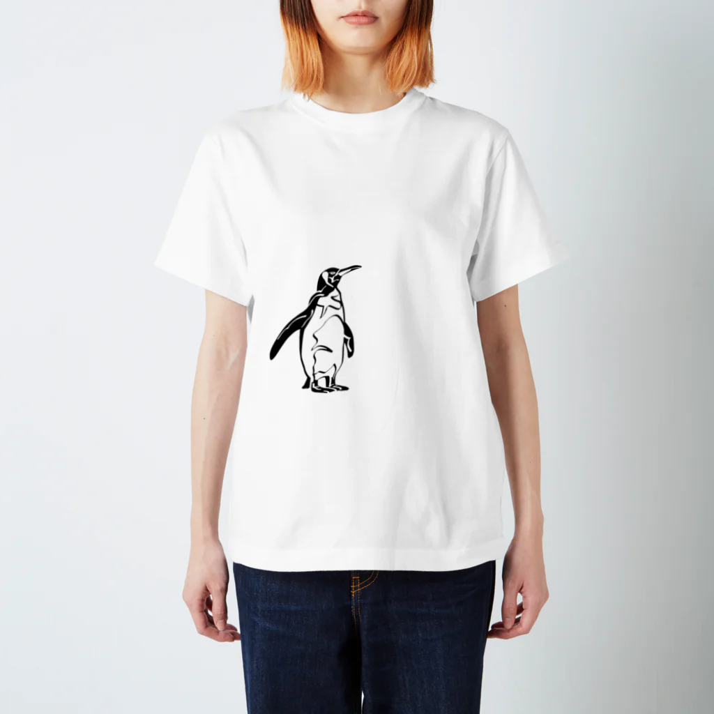 junichi-goodsのペンギン（モノクロ） スタンダードTシャツ