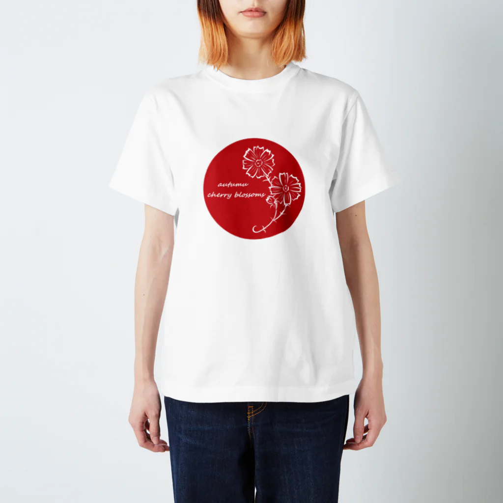 紫胡蝶の秋桜　Re Regular Fit T-Shirt