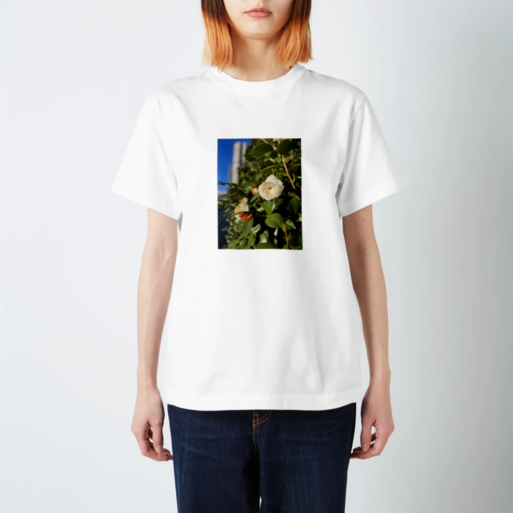 softihhardのOrganic white flower Tshrt スタンダードTシャツ