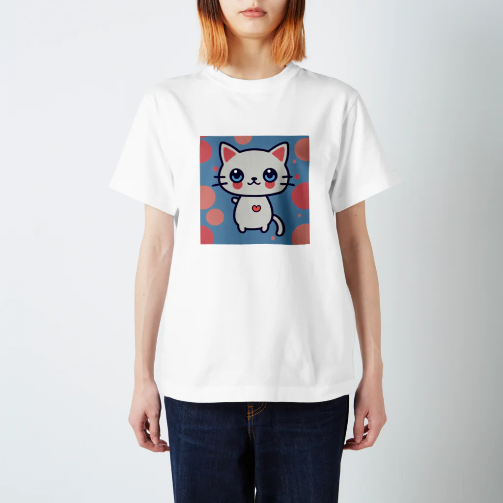 A31eの狛猫のミケ「はーとびーと」 Regular Fit T-Shirt