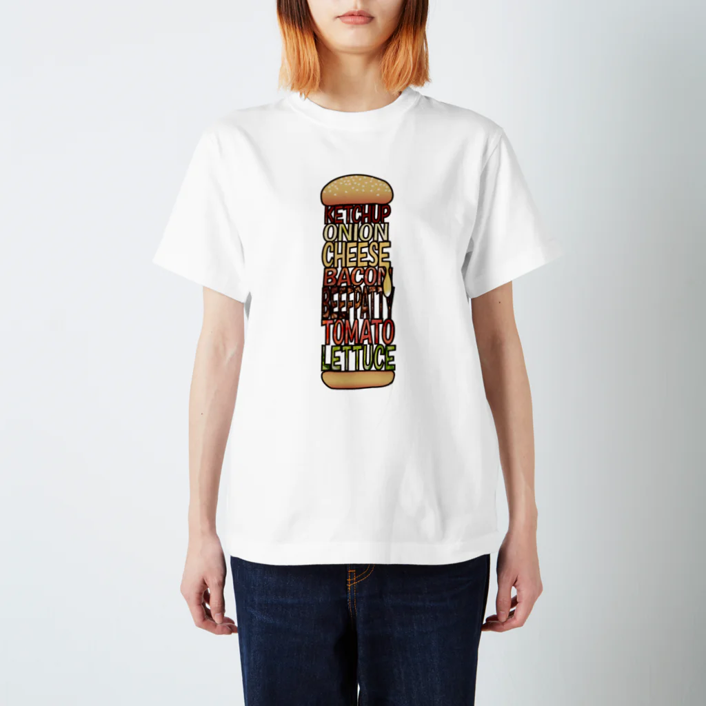 daddy-s_junkfoodsのTOWER BURGER Regular Fit T-Shirt