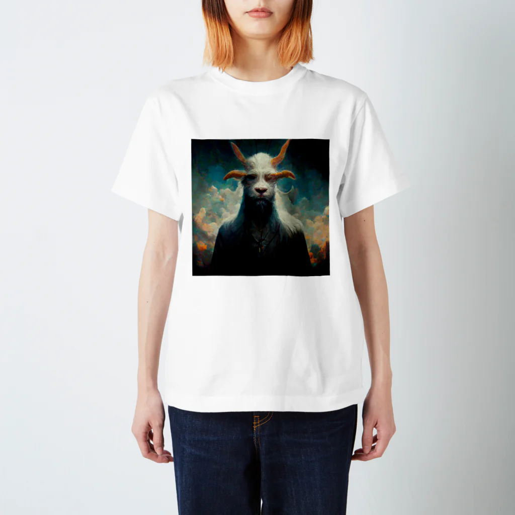 temple t-shirtshopのヤギの神様 Regular Fit T-Shirt