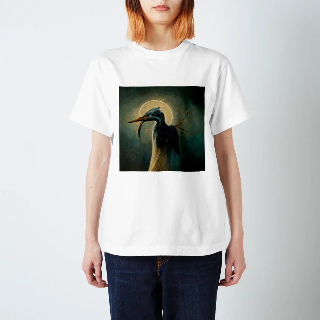 temple t-shirtshopのサギの神様 スタンダードTシャツ