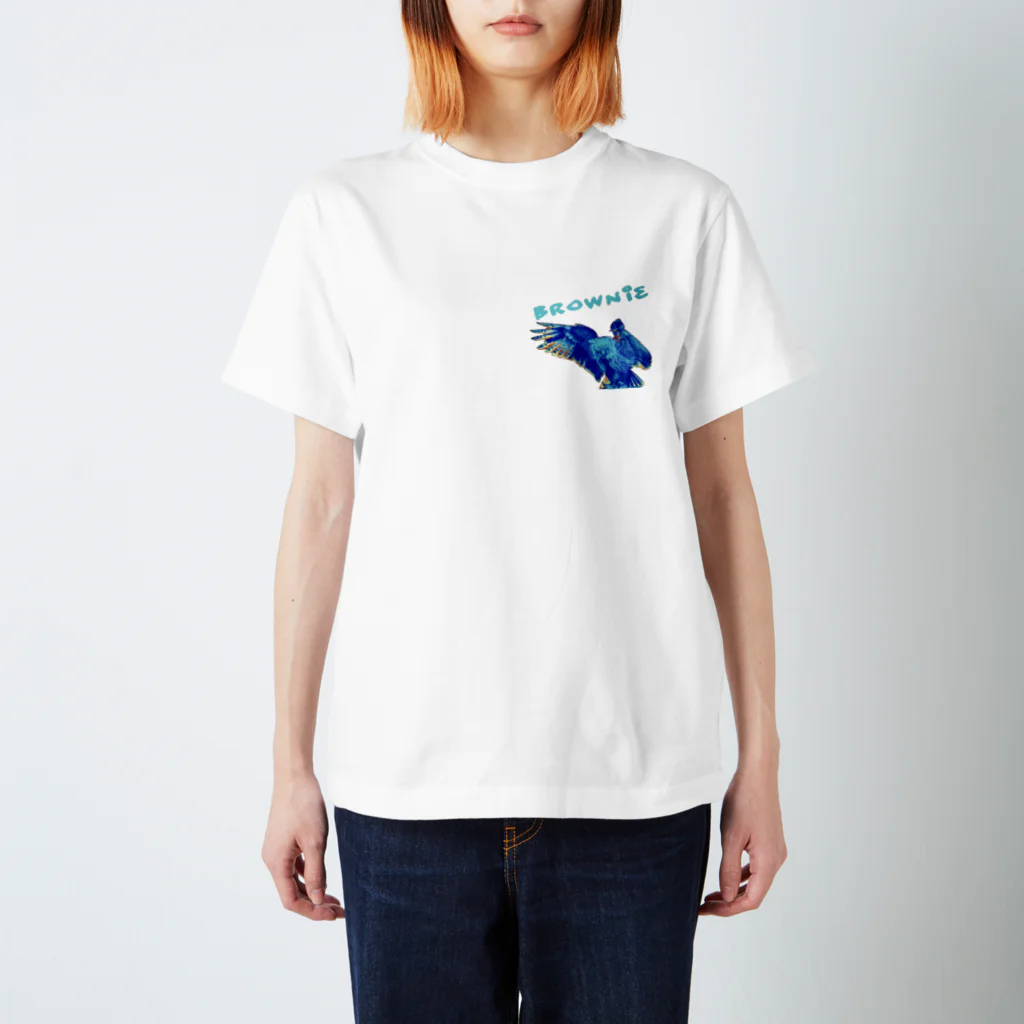 座敷ふくろうの碧いBrownie Regular Fit T-Shirt