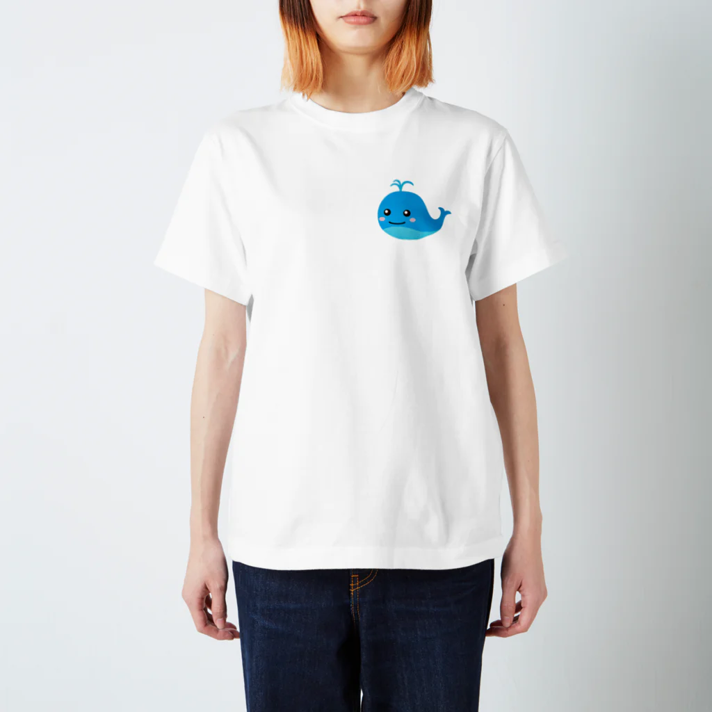 BLUE-SKYのくじらのクーちゃん スタンダードTシャツ