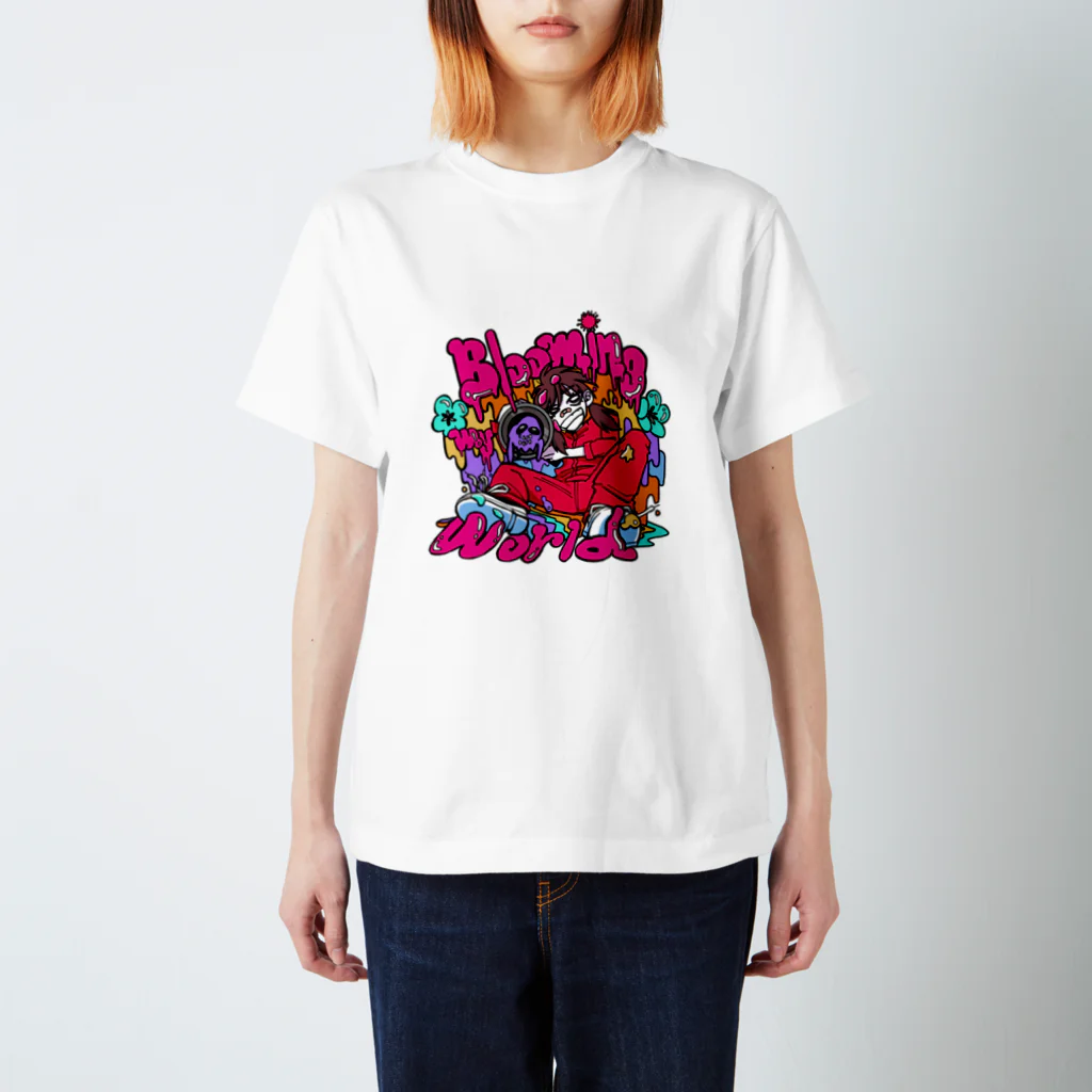 yokobi_buppanの2022年度芸術祭公式グッズ②BLOOMING MY WORLD BOMB Regular Fit T-Shirt