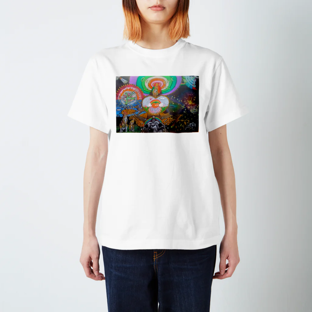 アーティスト 丸尾義久shopの虹の 幹「未希」 Regular Fit T-Shirt