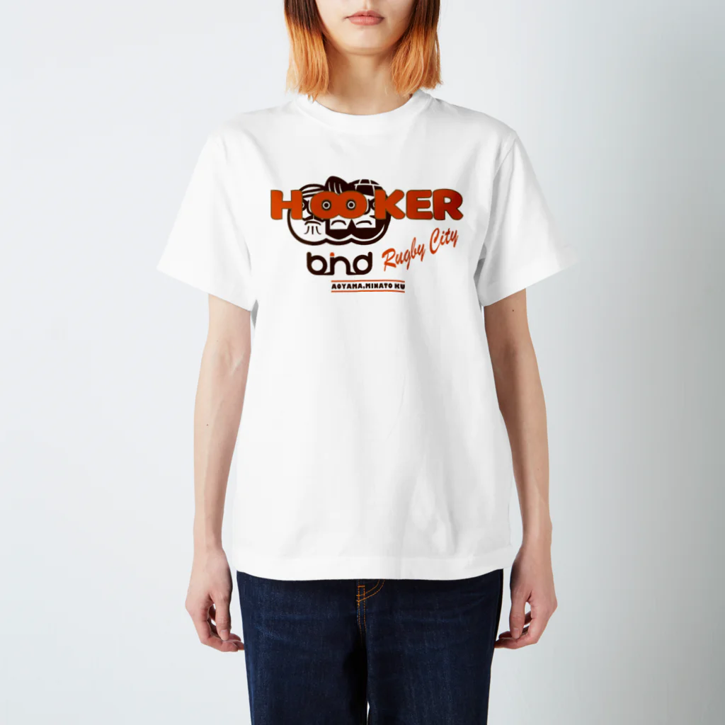 b.n.d [街中でもラグビーを！]バインドのHOOKER#2 スタンダードTシャツ