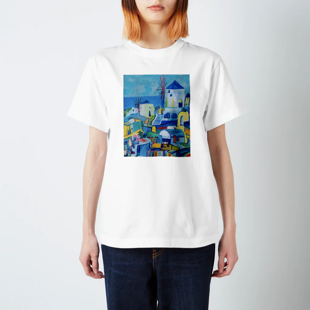 Madaminu Annaのサントリーニ島 スタンダードTシャツ