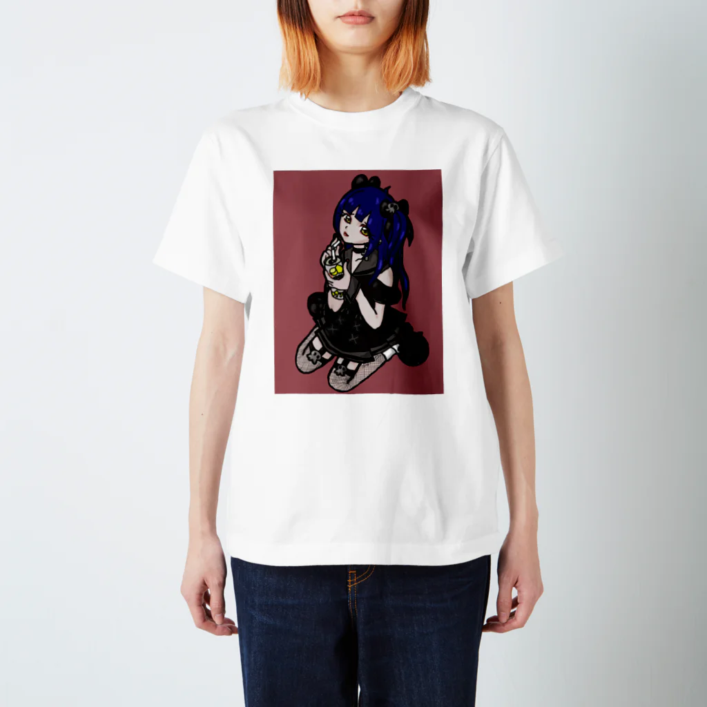 あやしいおばさん くろまめさんの○ュアアルコール（ス○ゼロ）ダスティーピンク スタンダードTシャツ