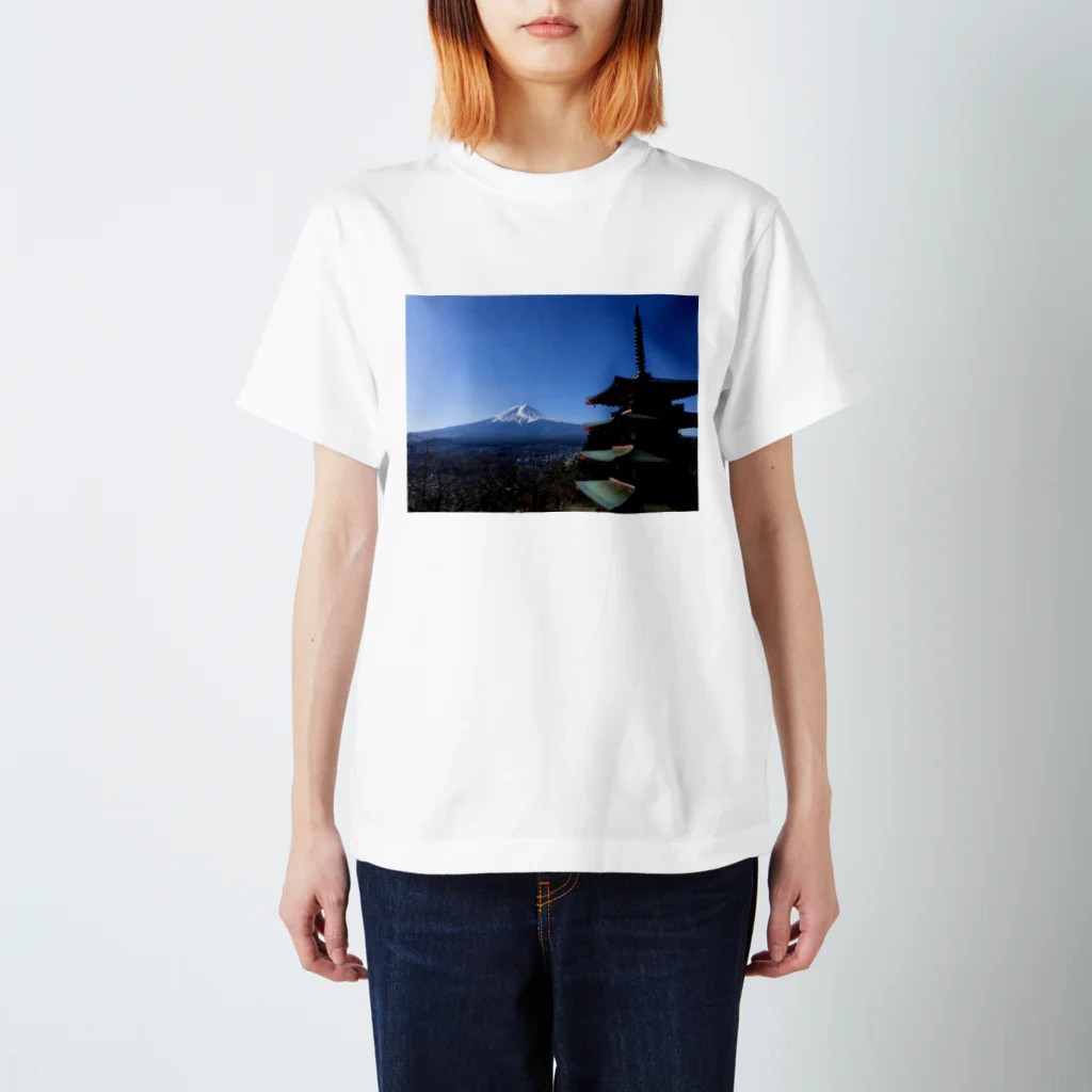 D-aerialの富士山 Regular Fit T-Shirt