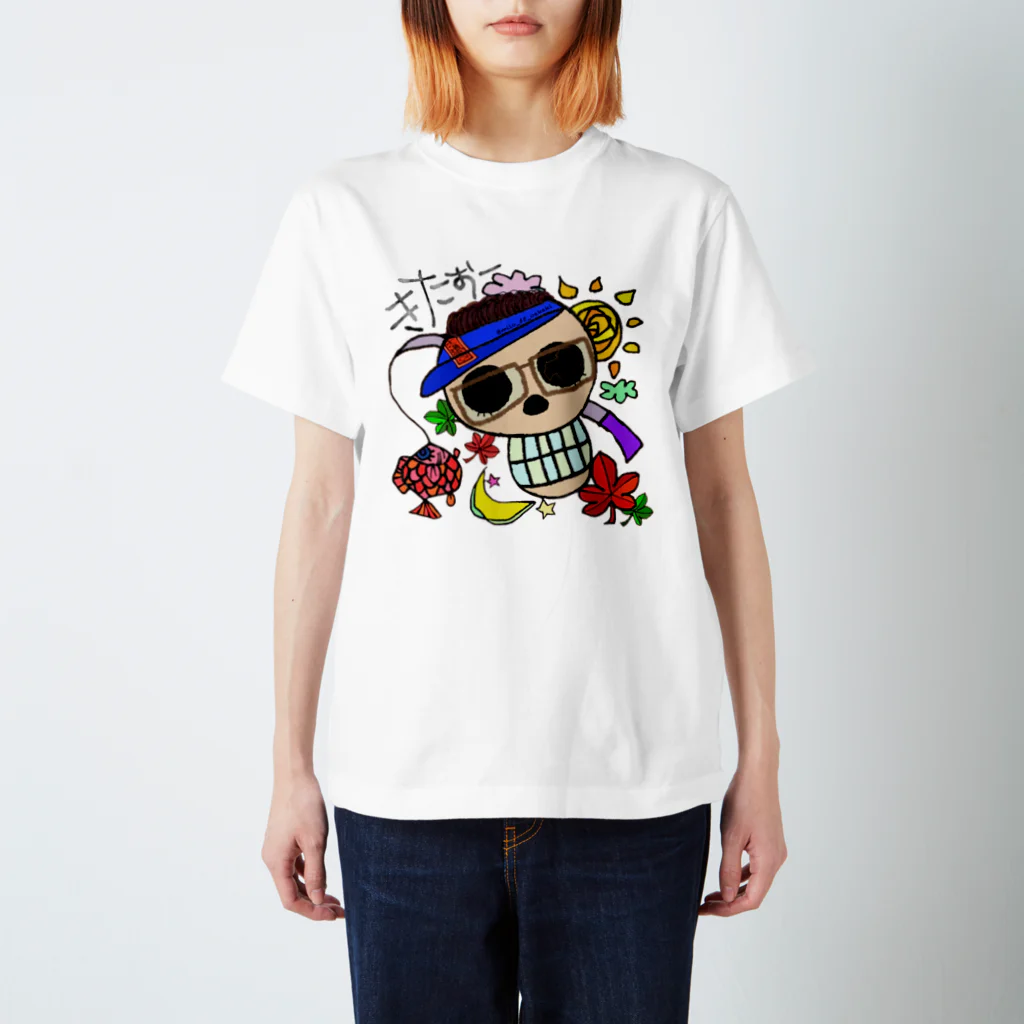 mon chou chouのきたおー海賊旗×happy art★〈きたおーｻﾝ専用〉 Regular Fit T-Shirt