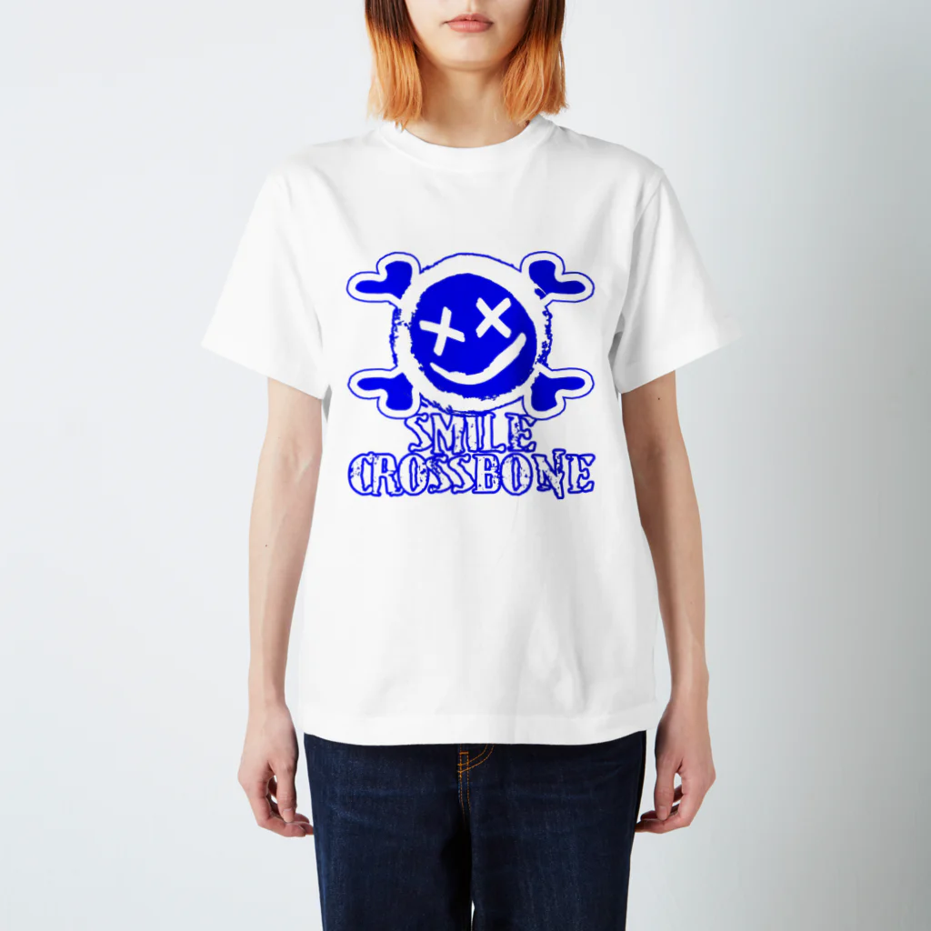 Ａ’ｚｗｏｒｋＳのニコちゃんクロスボーン BLU Regular Fit T-Shirt