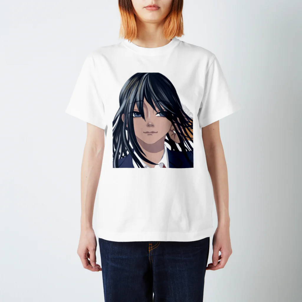 todotoraの油彩風、女子高生 スタンダードTシャツ