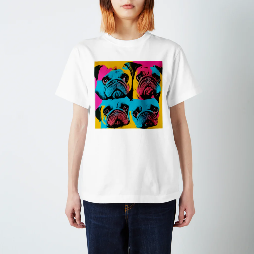 TakashiSのsurprised face pug Regular Fit T-Shirt