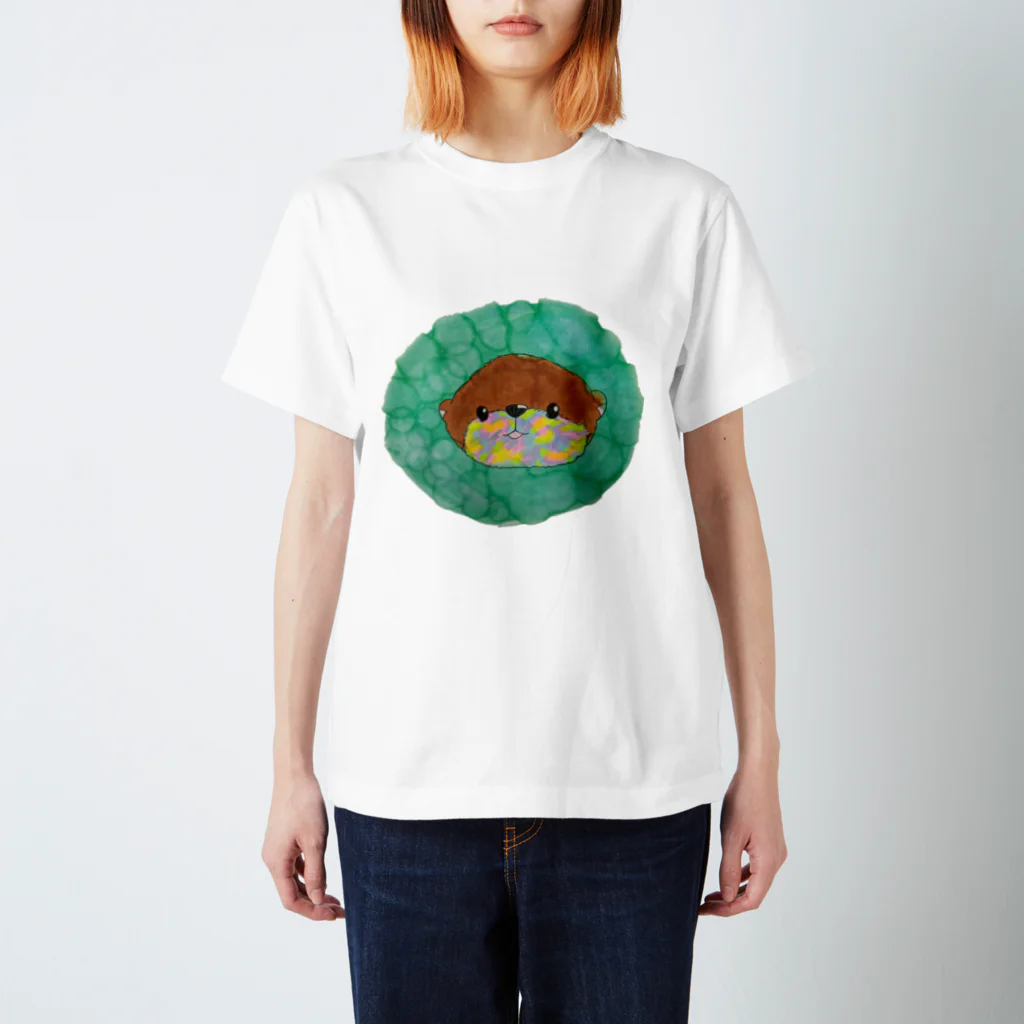 SHACHIKOの虹色のほぺげすこ スタンダードTシャツ