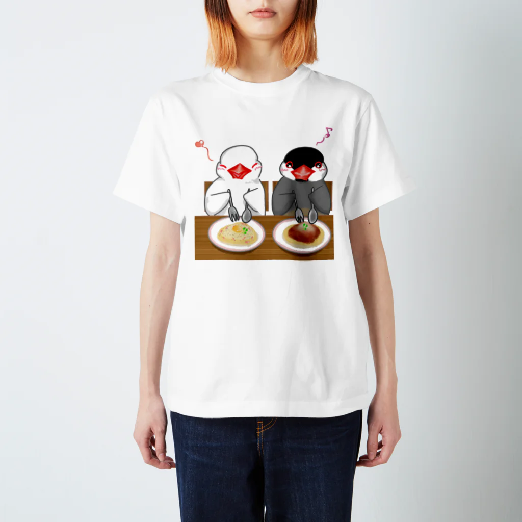 Lily bird（リリーバード）のパスタと白・桜文鳥ず Regular Fit T-Shirt