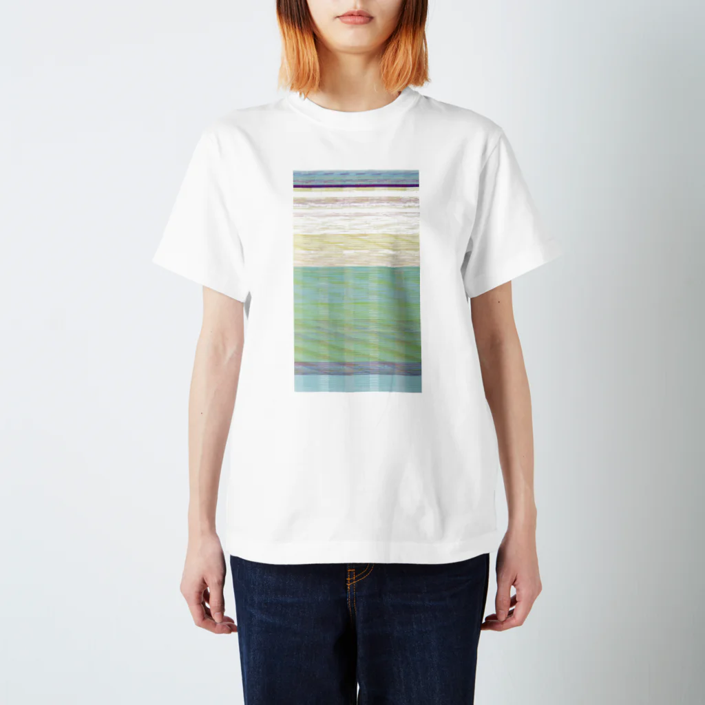 anq（バグ屋）のバグ_bluestripe Regular Fit T-Shirt