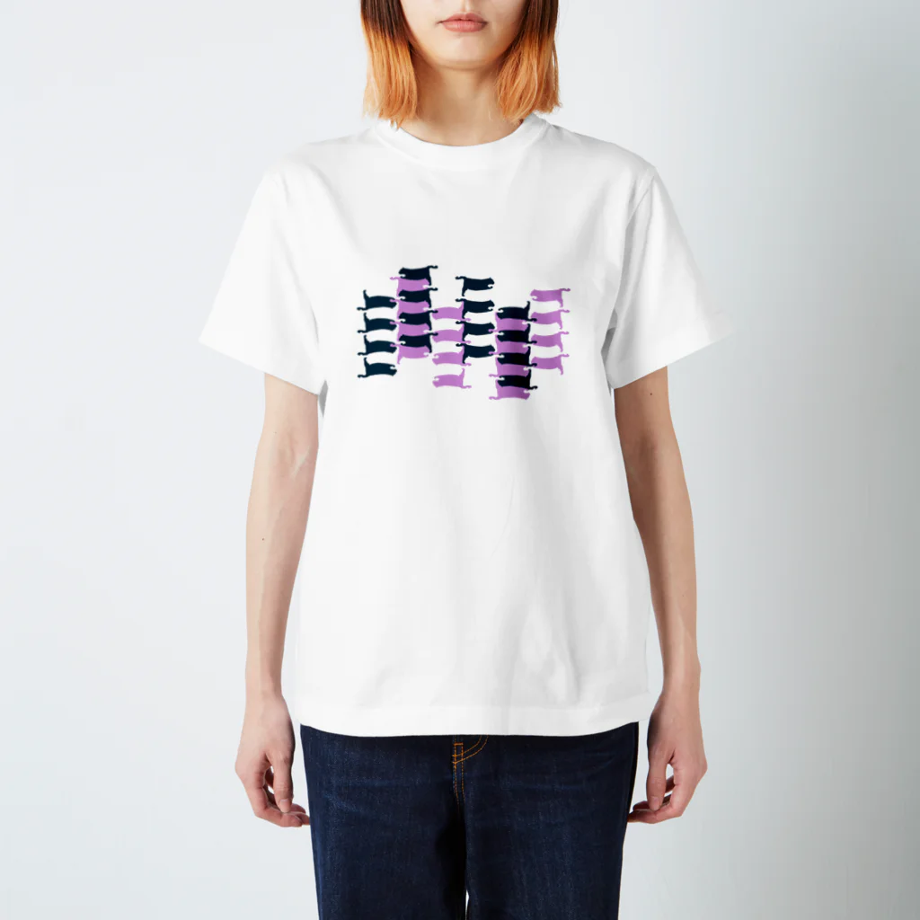 SAKURAMEDERUのねこねこパターンD Regular Fit T-Shirt