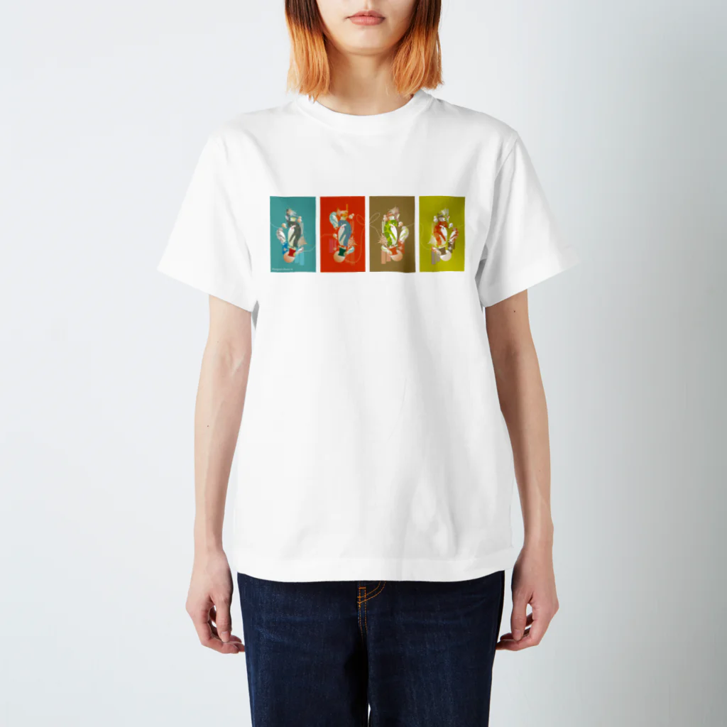 ペンギンパカリのTeaTime（4ペンギン） Regular Fit T-Shirt