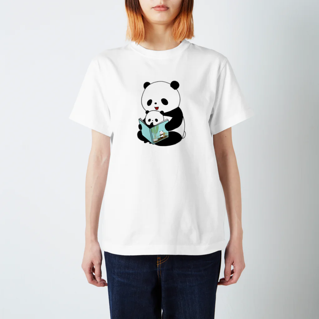 江姫みかん館【パンダ】の絵本読み聞かせパンダ親子 Regular Fit T-Shirt
