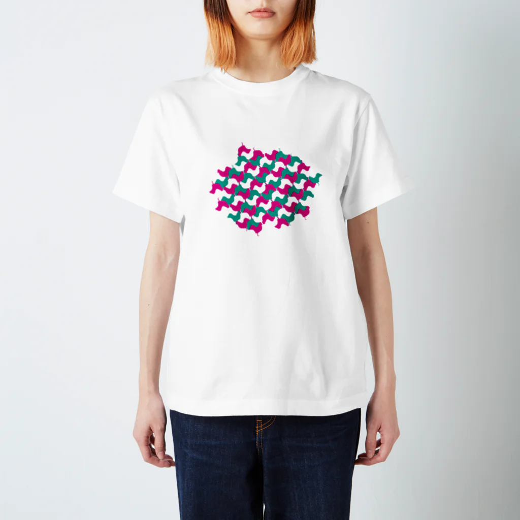 SAKURAMEDERUのにわとりパターンA スタンダードTシャツ