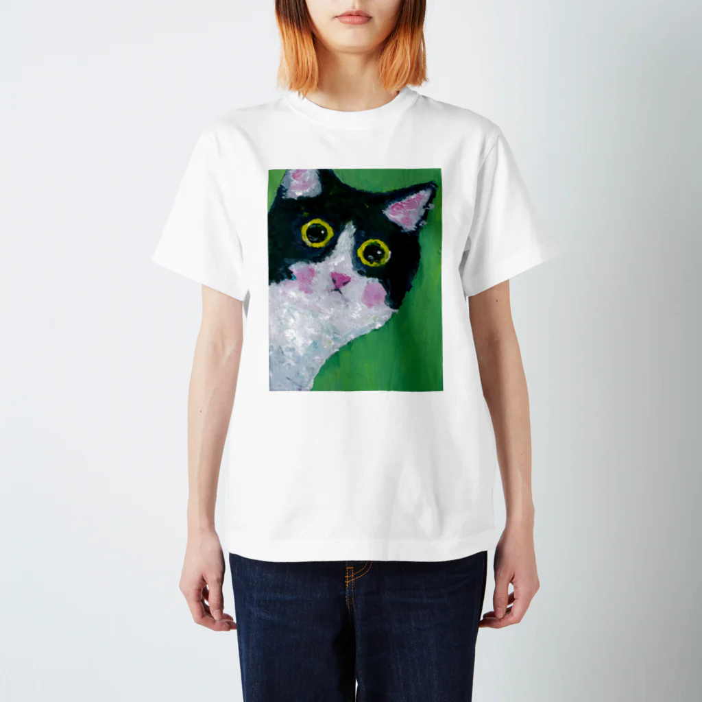 tomorebiのひょっこり猫さん スタンダードTシャツ