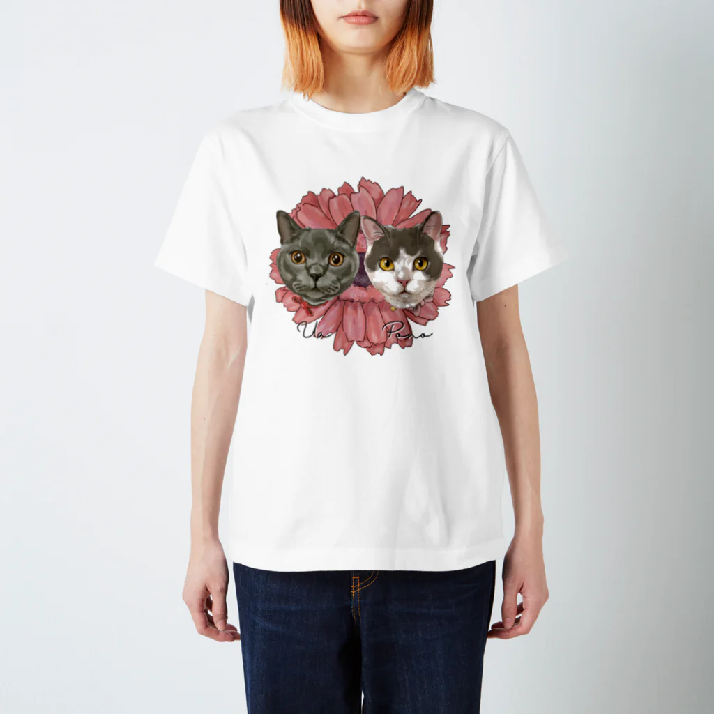 みきぞーん｜保護猫 ミッキー画伯と肉球とおともだちのua pono Gerbera スタンダードTシャツ