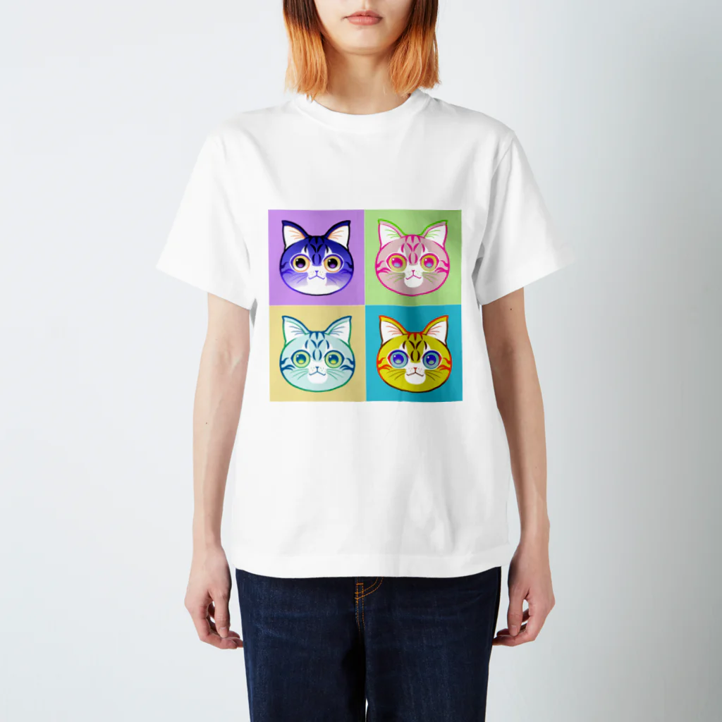 02のねこたち スタンダードTシャツ