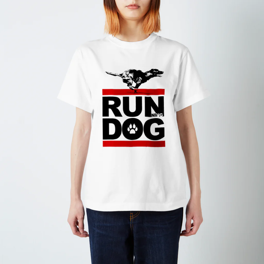 COOL CAT★GRAPHICSのRUNNING DOG　走ってる犬　CCG-005-2W スタンダードTシャツ