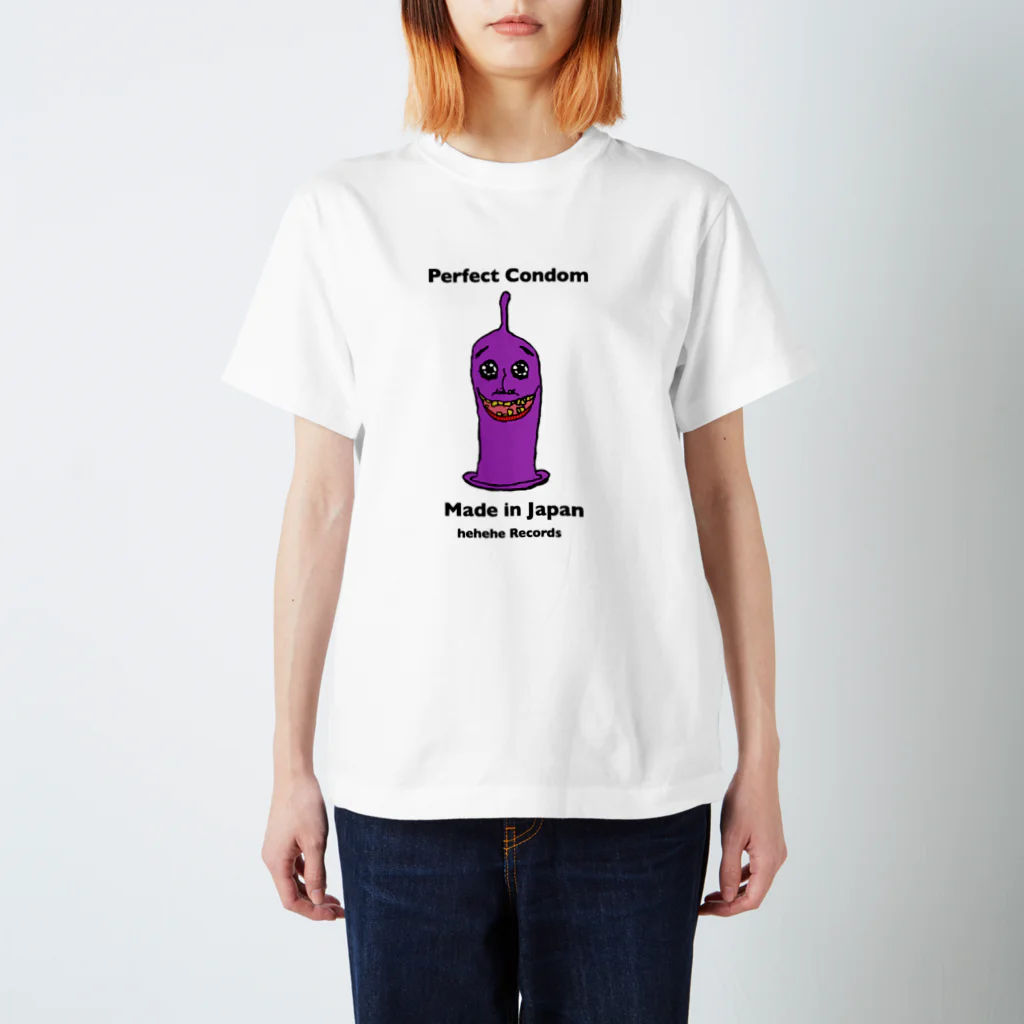 hehehe RecordsのPerfect Condom made in Japan -Mr.Kondo- Regular Fit T-Shirt