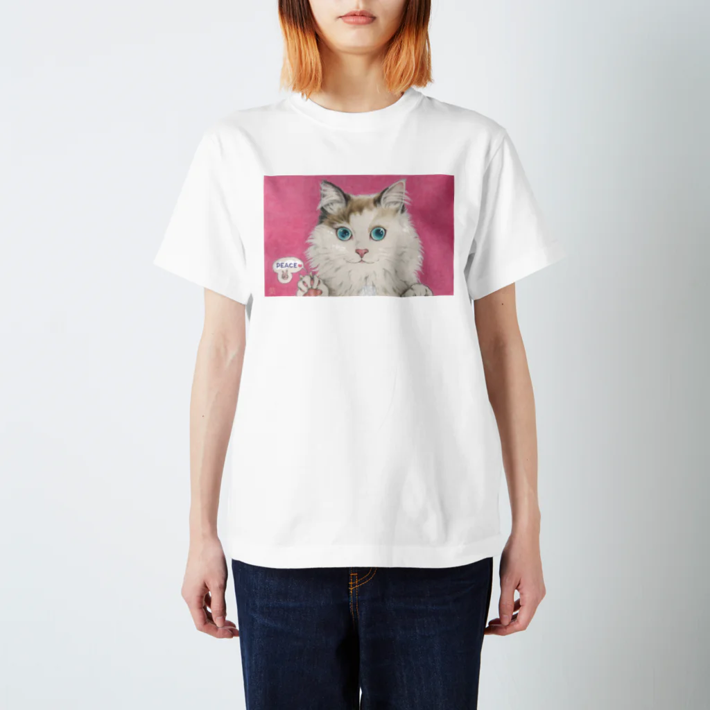 hazuki-maruhaの猫お嬢さま スタンダードTシャツ