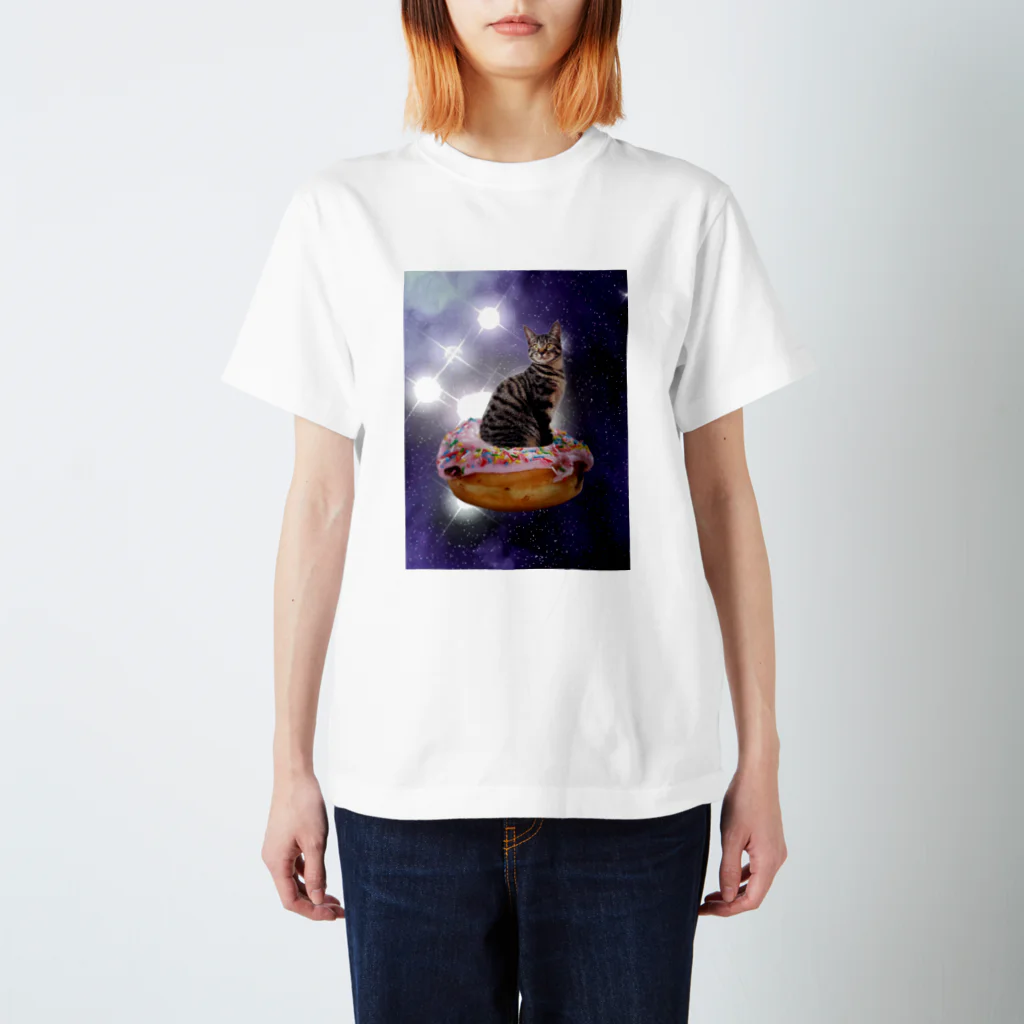 うねやの宇宙ねこ Regular Fit T-Shirt