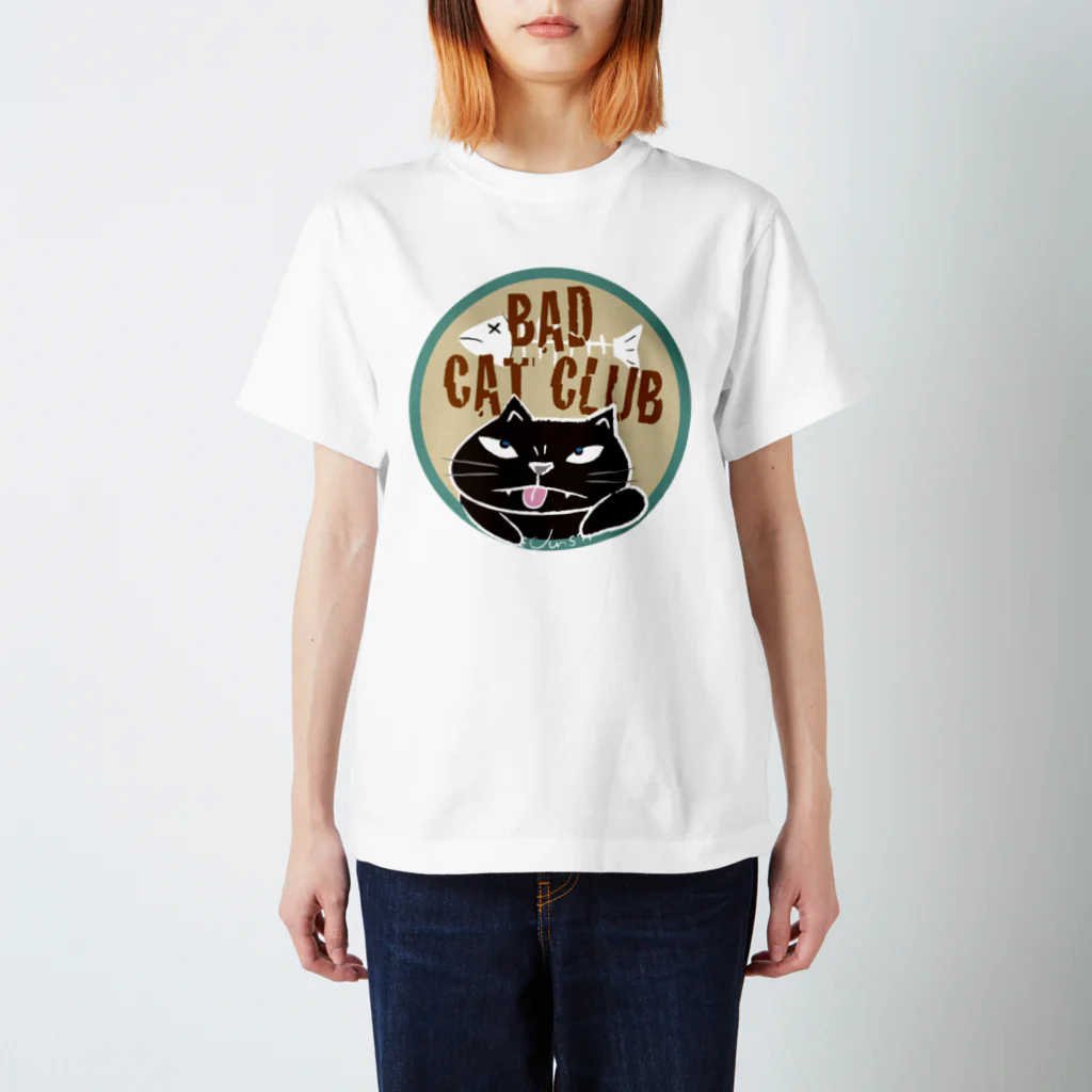 Junsの悪にゃんこのBAD CAT CULB Regular Fit T-Shirt