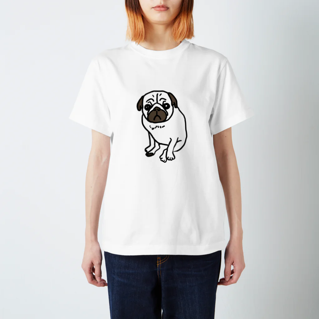 ペチャップリン のゆるっとパグ スタンダードTシャツ