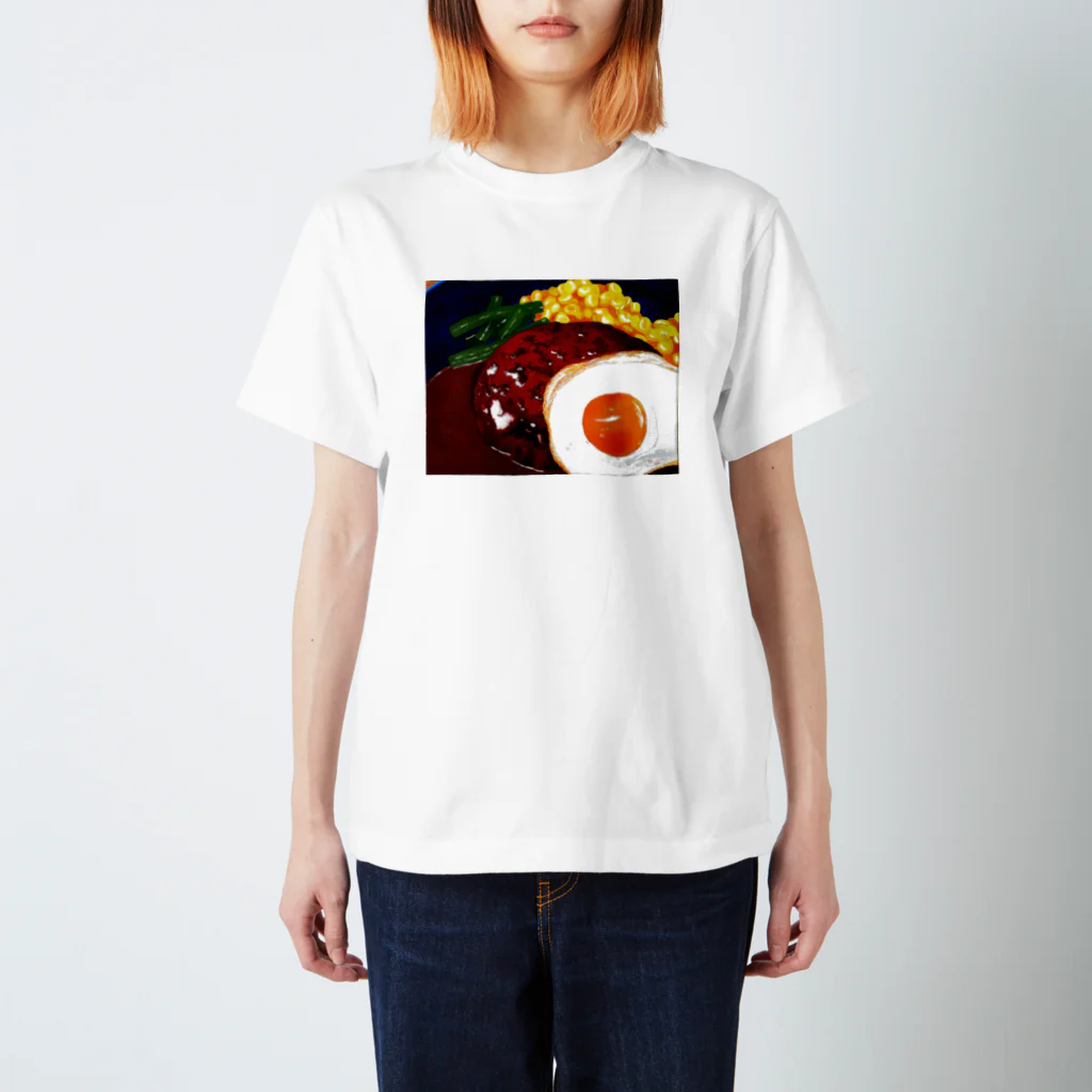 sasa-koの目玉焼きのせハンバーグ Regular Fit T-Shirt