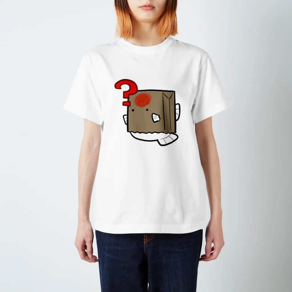 さかなの顔を隠してるさかな スタンダードTシャツ