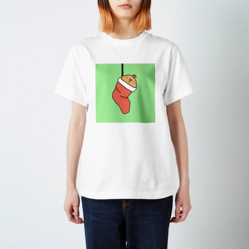 おいしいチキンのクリスマス仕様のにわとり スタンダードTシャツ