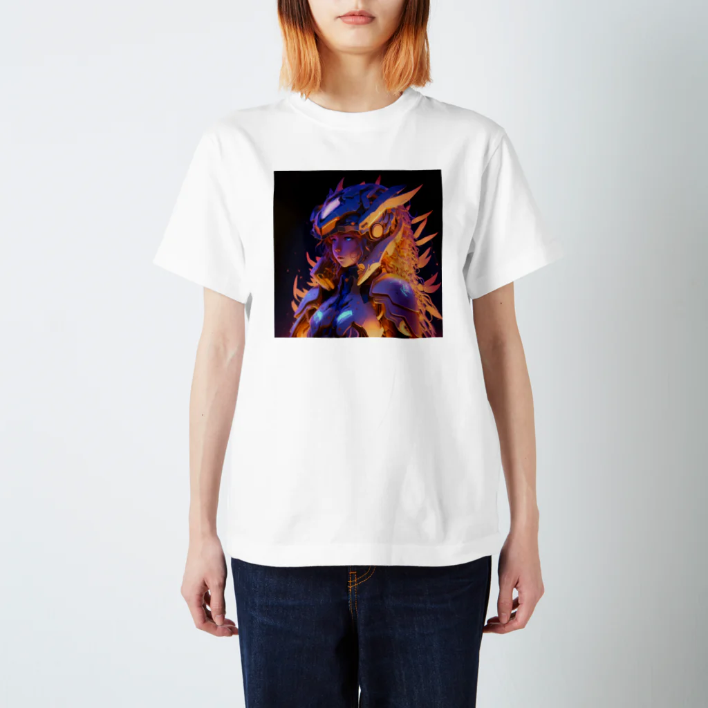 トリトリAIART⬣HEXA公認アンバサダー☁「cyberpunk girl」のcyberpunk girl ヨルムンガルド スタンダードTシャツ