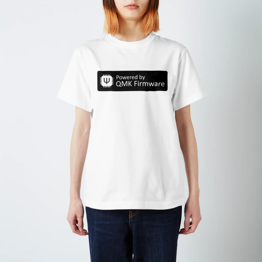 (Y◡Y) .｡oO (ｽｯｼ)のPowered by QMK Firmware (black) スタンダードTシャツ