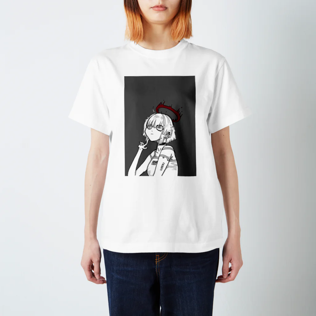 sinndemoEkakiのやる気の無い天使ちゃん スタンダードTシャツ