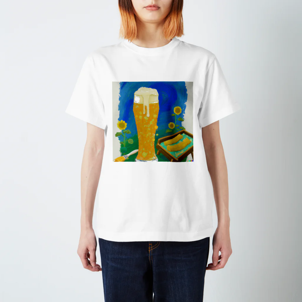 Rex Fitnessのビール（ゴッホ風） Regular Fit T-Shirt