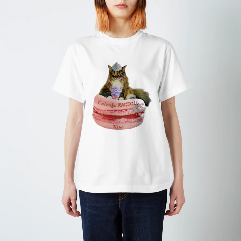 猫カフェラグドール（大阪難波）のマカロンきちゃん💋💕 スタンダードTシャツ