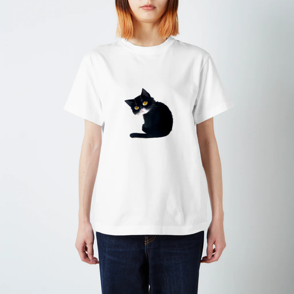 花猫の黒猫さん Regular Fit T-Shirt
