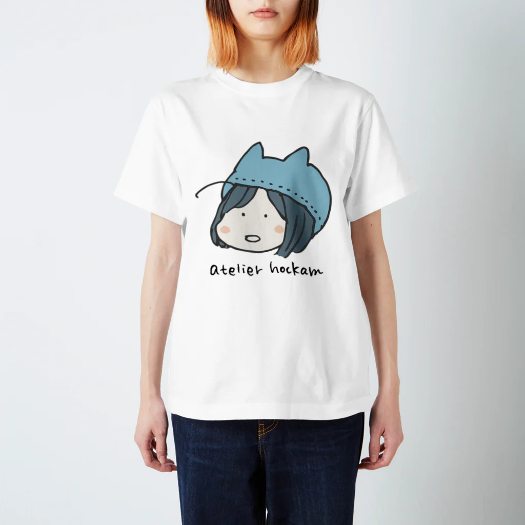 ほっかむねこ屋（アトリエほっかむ）のほっかむ子　水色 Regular Fit T-Shirt