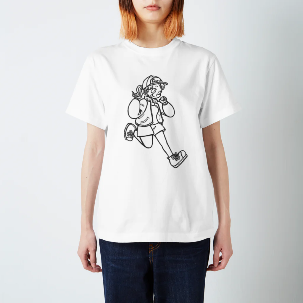 ぐるみ るみのGurumi girl_Black Regular Fit T-Shirt