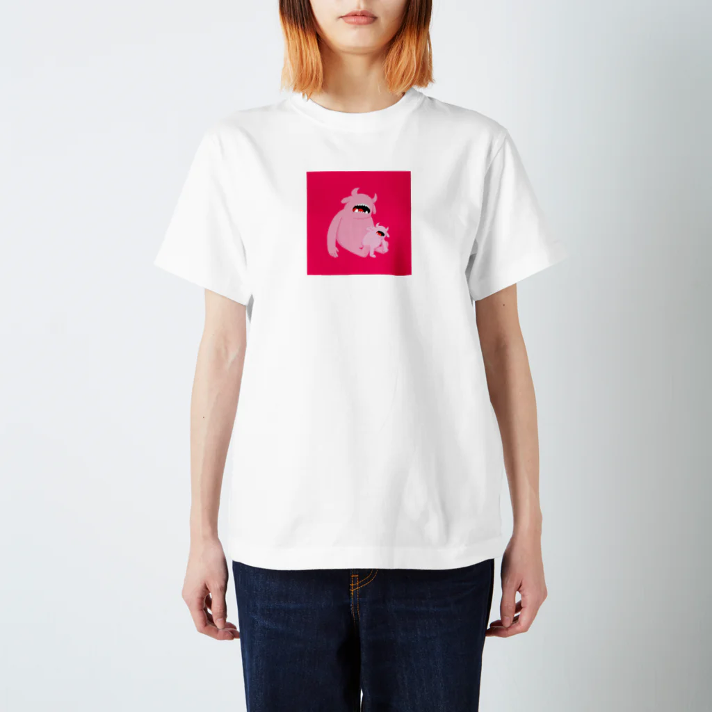 WADAYURIEのモンスター【GREEY】分離 Regular Fit T-Shirt