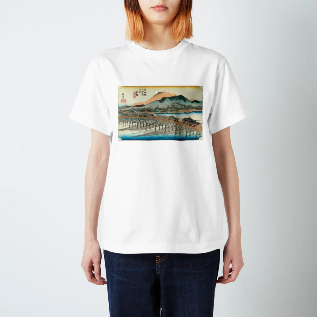 Y.T.S.D.F.Design　自衛隊関連デザインの三条大橋　浮世絵 スタンダードTシャツ